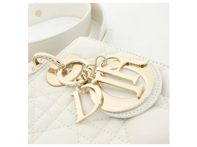Borsa a mano Lady Small Christian Dior MY ABCDIOR Bianco - vista 4