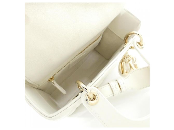 Borsa a mano Lady Small Christian Dior MY ABCDIOR Bianco - vista 7