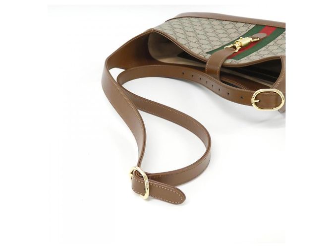 Borsa a tracolla Gucci Jackie 1961 Marrone Beige - vista 5