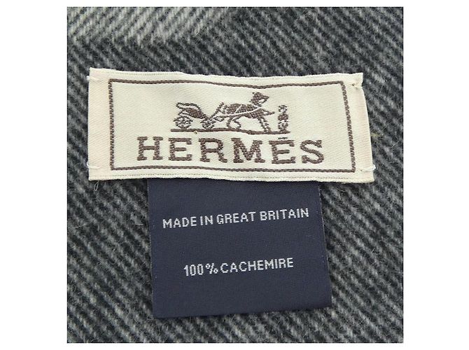 Hermès Hermes grauer Kaschmir-Stola Braun - Ansicht 3