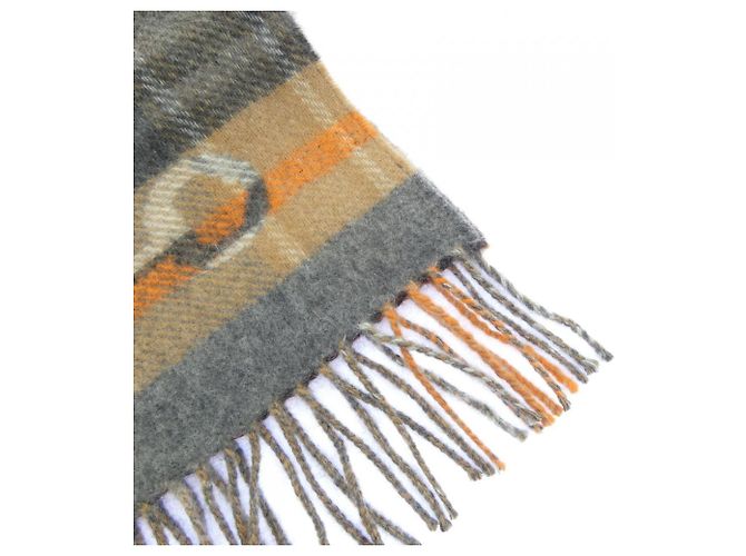 Hermès Sciarpa Bandana in Cashmere Hermes H393354T Marrone Arancione - vista 2