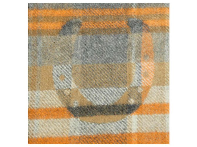 Hermès Sciarpa Bandana in Cashmere Hermes H393354T Marrone Arancione - vista 4