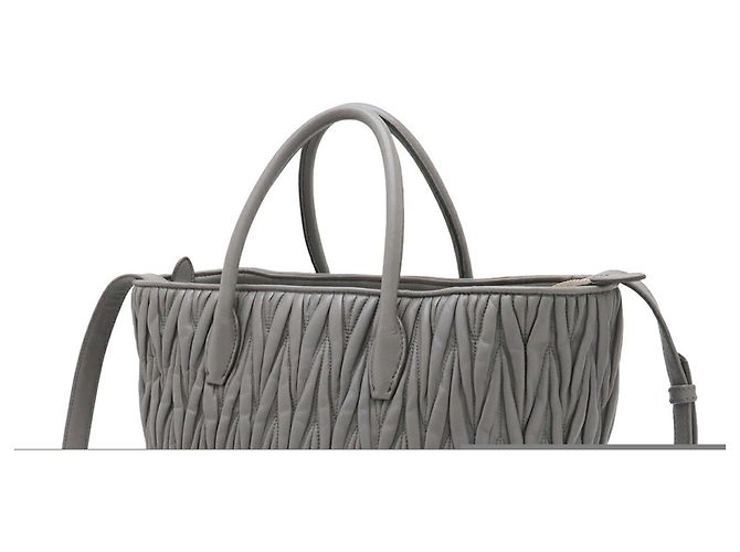 Borsa a mano/Borsa a tracolla Miu Miu Matelassé arricciata Marrone - vista 3