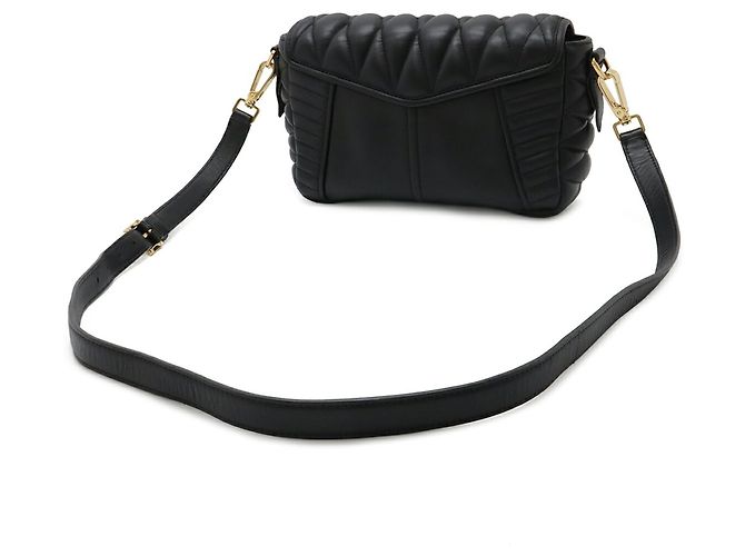 Borsa a spalla raccolta Miu Miu Nappa Biker Nero - vista 3