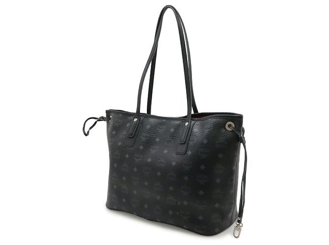 Borsa Tote MCM x LOVELESS Visetos Glam Studded Marrone Nero - vista 3