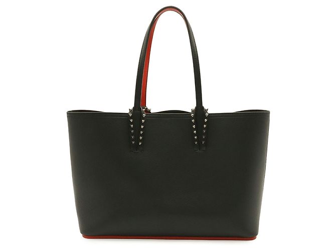 Borsa Tote Piccola CABATA Christian Louboutin Nero Rosso - vista 2