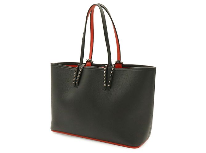 Borsa Tote Piccola CABATA Christian Louboutin Nero Rosso - vista 3