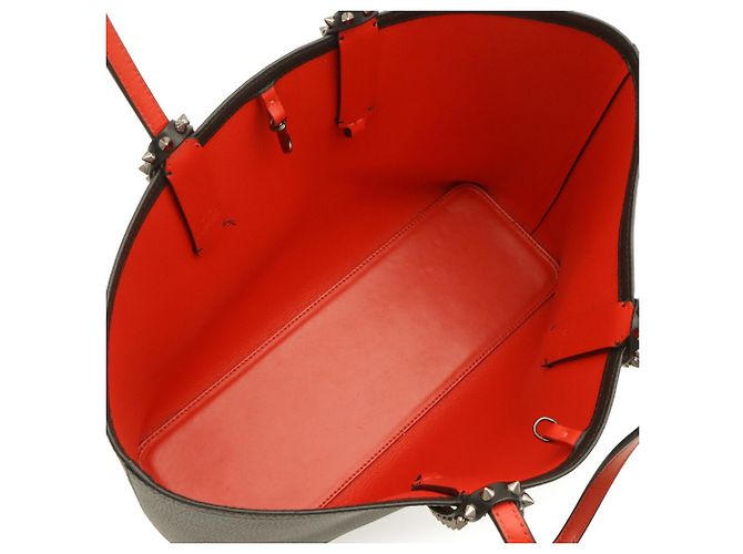 Borsa Tote Piccola CABATA Christian Louboutin Nero Rosso - vista 6