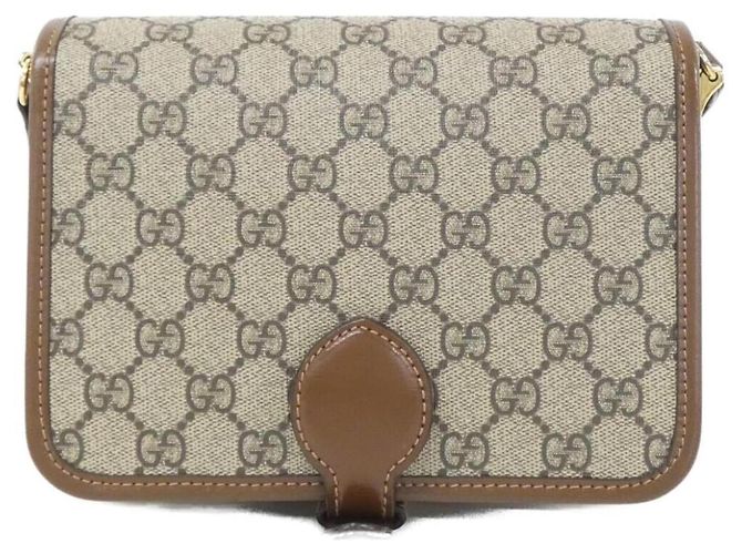 Borsa a tracolla Gucci 671620 92TCG Marrone Beige - vista 2
