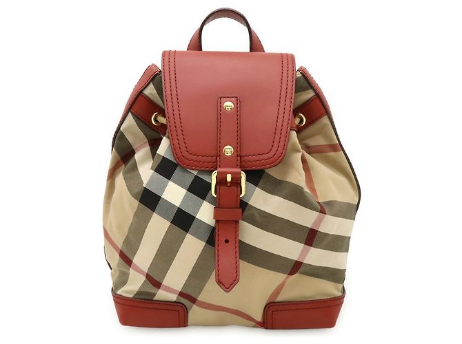 Burberry House Check Mini-Rucksack Rot Beige - Ansicht 2