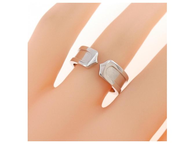 Anello Cartier C2 Small in oro bianco D'oro - vista 4