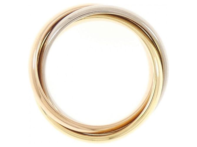 Anello Cartier Trinity in oro bianco rosa e giallo D'oro - vista 2