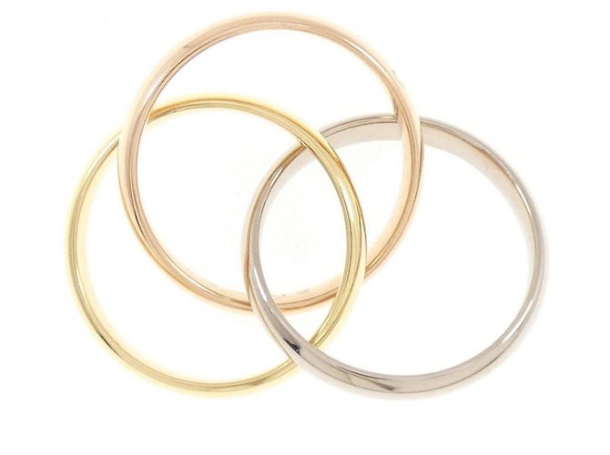 Anello Cartier Trinity in oro bianco rosa e giallo D'oro - vista 3