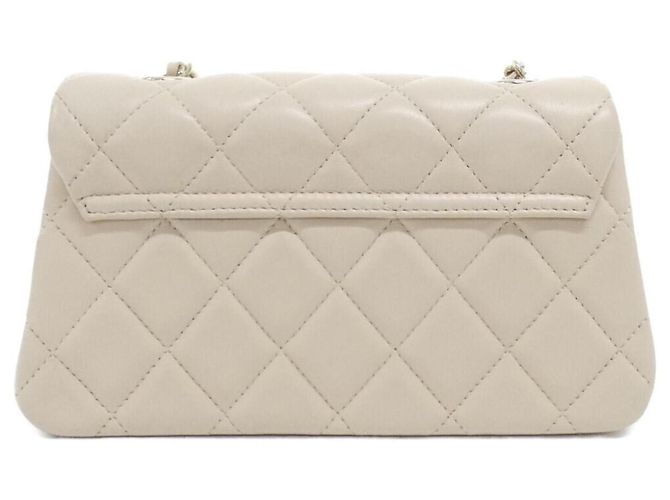 Borsa a tracolla Chanel AP4592 in pelle d'agnello beige - vista 2