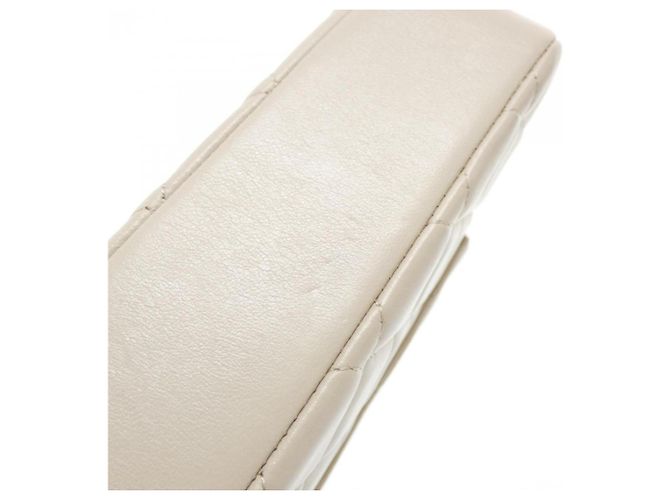 Borsa a tracolla Chanel AP4592 in pelle d'agnello beige - vista 3