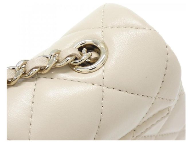 Borsa a tracolla Chanel AP4592 in pelle d'agnello beige - vista 5