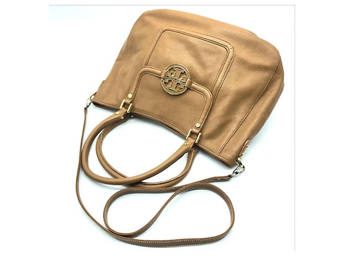 Bolso de piel Tory Burch Amanda Castaño Camello - vista 3