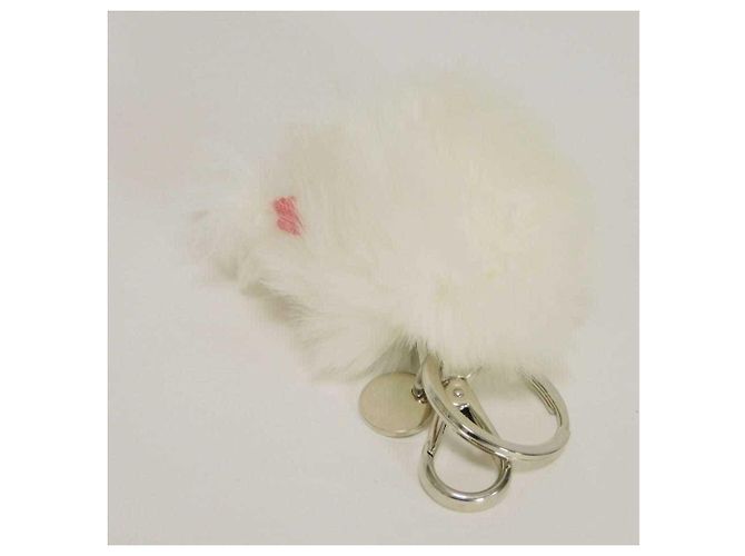 Chaveiro Urso Prada em White Branco - vista 6