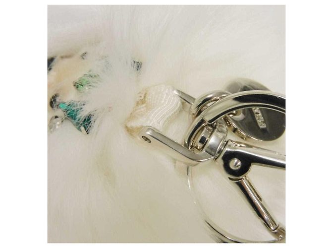 Chaveiro Urso Prada em White Branco - vista 9