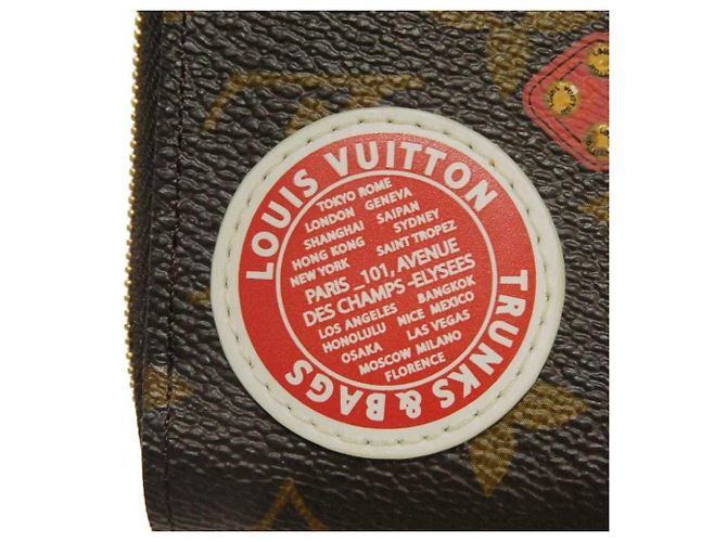 Monedero Zippy Coin Purse Louis Vuitton Castaño Rosa Monograma - vista 10