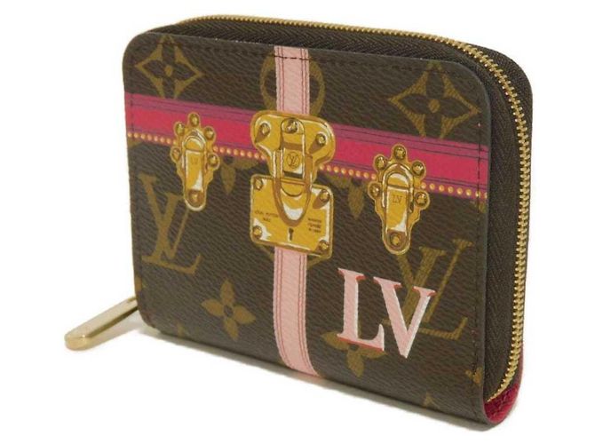 Monedero Zippy Coin Purse Louis Vuitton Castaño Rosa Monograma - vista 2