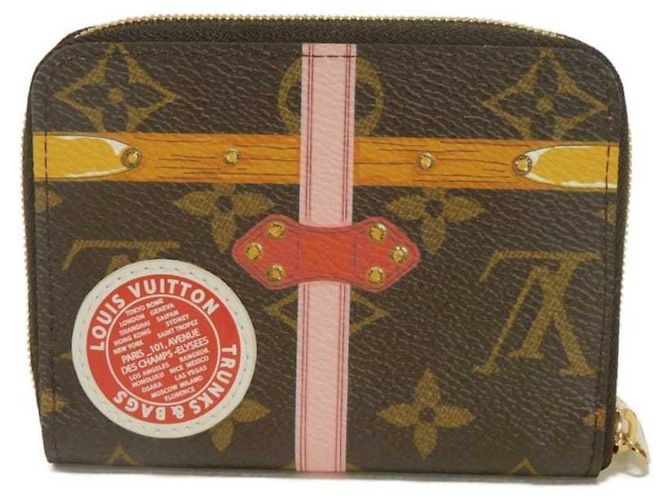 Monedero Zippy Coin Purse Louis Vuitton Castaño Rosa Monograma - vista 3