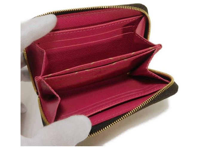 Monedero Zippy Coin Purse Louis Vuitton Castaño Rosa Monograma - vista 4