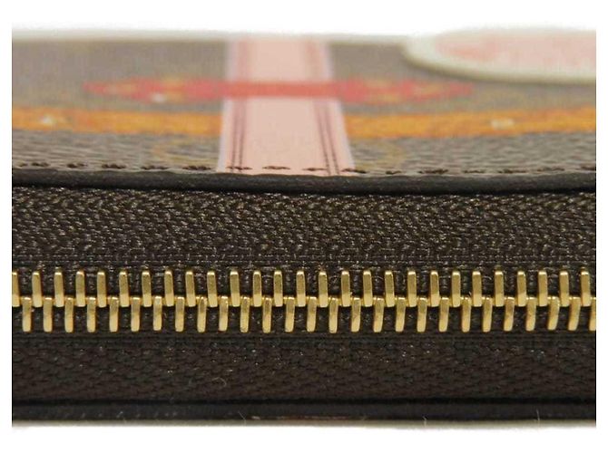 Monedero Zippy Coin Purse Louis Vuitton Castaño Rosa Monograma - vista 9