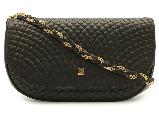 BALLY gesteppte Leder-Schultertasche Schwarz - Ansicht 2