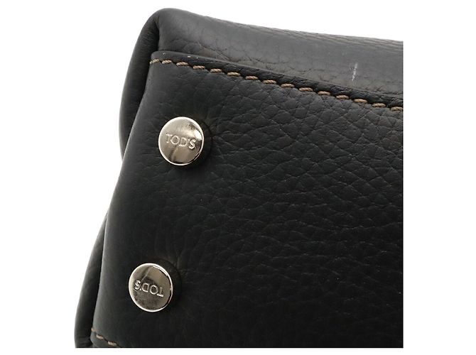 Bolsa de mão e de ombro Tod's T-Timeless Micro Preto - vista 7