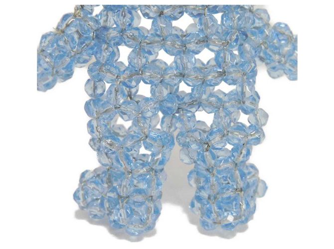 Portachiavi Prada Saffiano Trick Bear Blu Blu chiaro - vista 10
