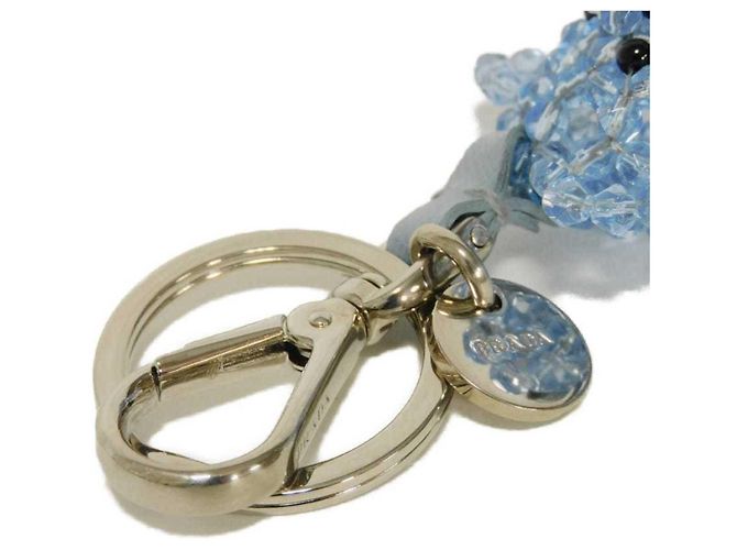 Portachiavi Prada Saffiano Trick Bear Blu Blu chiaro - vista 11