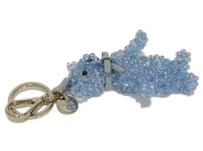 Portachiavi Prada Saffiano Trick Bear Blu Blu chiaro - vista 3