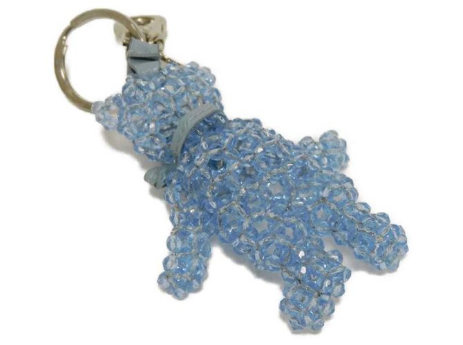 Portachiavi Prada Saffiano Trick Bear Blu Blu chiaro - vista 5