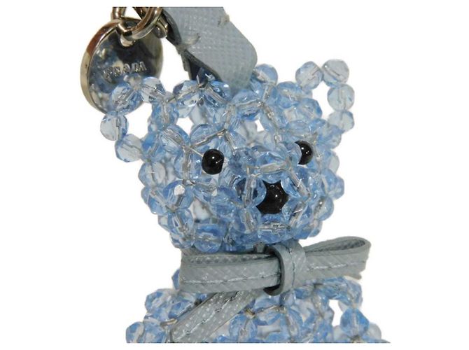 Portachiavi Prada Saffiano Trick Bear Blu Blu chiaro - vista 6