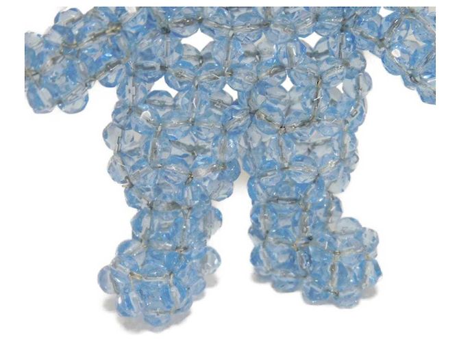 Portachiavi Prada Saffiano Trick Bear Blu Blu chiaro - vista 8