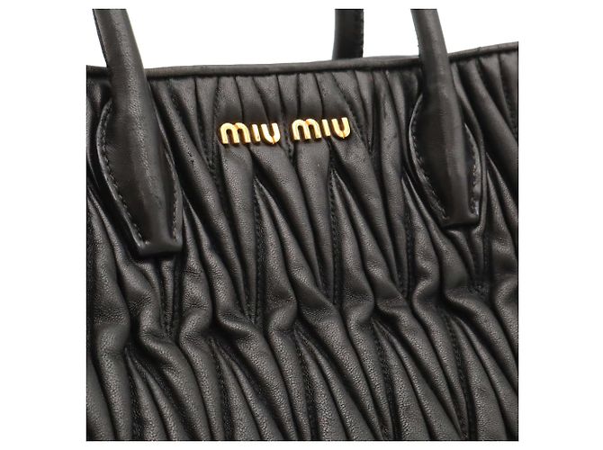Borsa Miu Miu Matelassé a raggruppamento Nero - vista 10