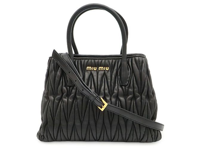 Borsa Miu Miu Matelassé a raggruppamento Nero - vista 2