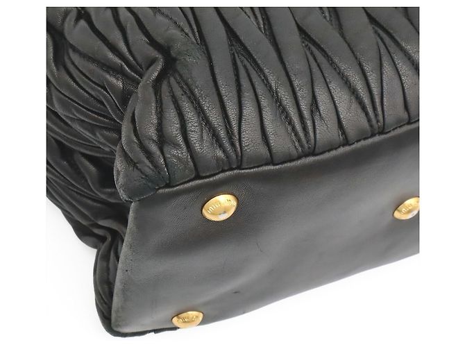 Borsa Miu Miu Matelassé a raggruppamento Nero - vista 4