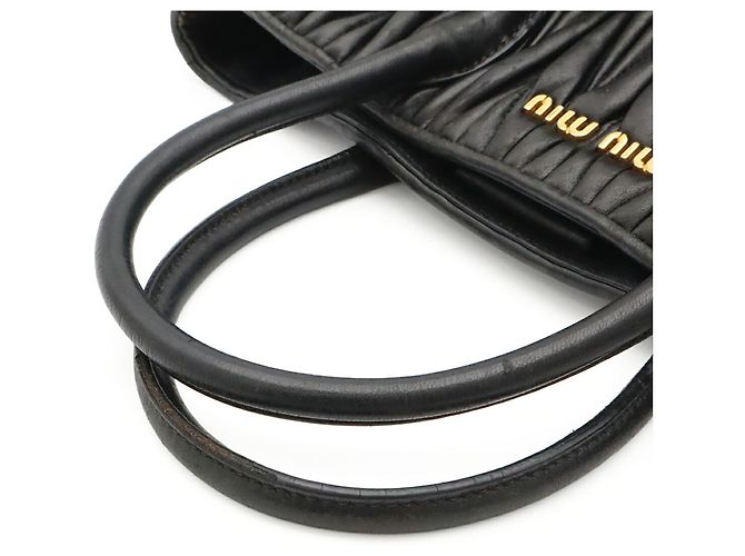 Borsa Miu Miu Matelassé a raggruppamento Nero - vista 5