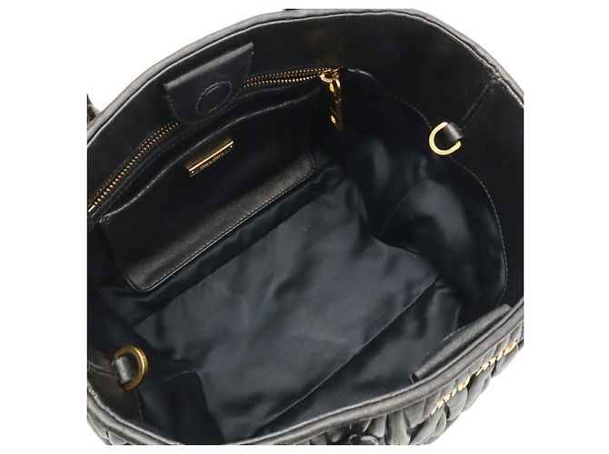 Borsa Miu Miu Matelassé a raggruppamento Nero - vista 6