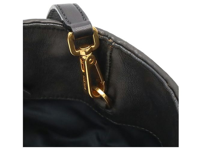 Borsa Miu Miu Matelassé a raggruppamento Nero - vista 7