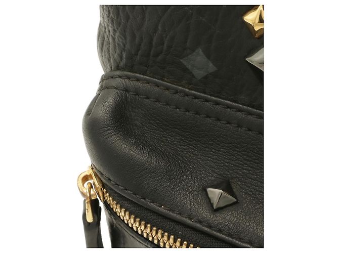 MCM Visetos Glam Backpack Brown Black - view 5