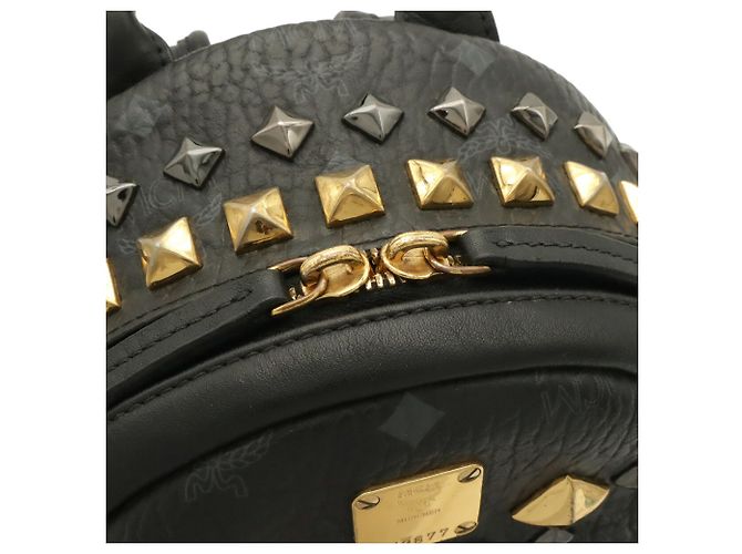 MCM Visetos Glam Backpack Brown Black - view 7