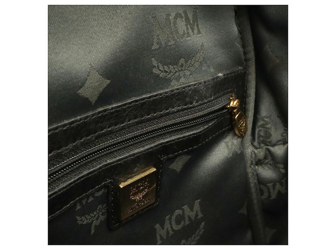 MCM Visetos Glam Backpack Brown Black - view 9