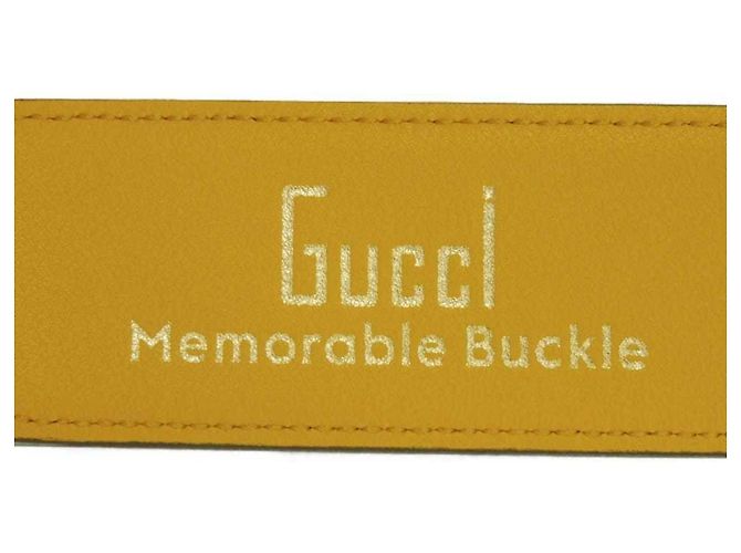 Gucci G Logo Emblem Ledergürtel Gelb Hellblau - Ansicht 11