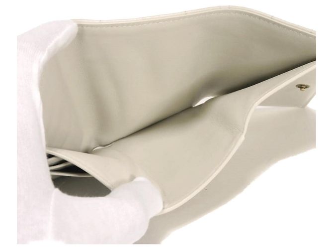 Cartera tríptico Yves Saint Laurent Blanco - vista 14