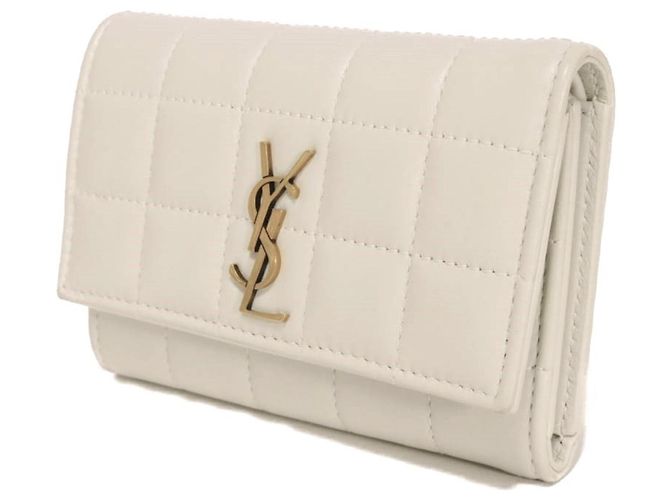 Cartera tríptico Yves Saint Laurent Blanco - vista 2