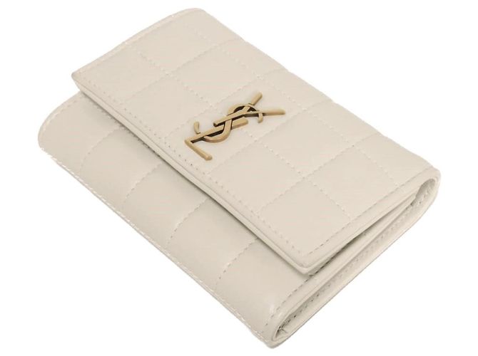 Cartera tríptico Yves Saint Laurent Blanco - vista 4