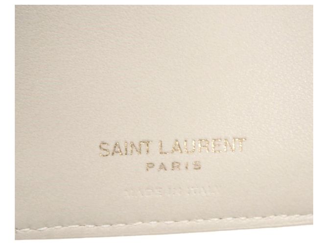 Cartera tríptico Yves Saint Laurent Blanco - vista 6